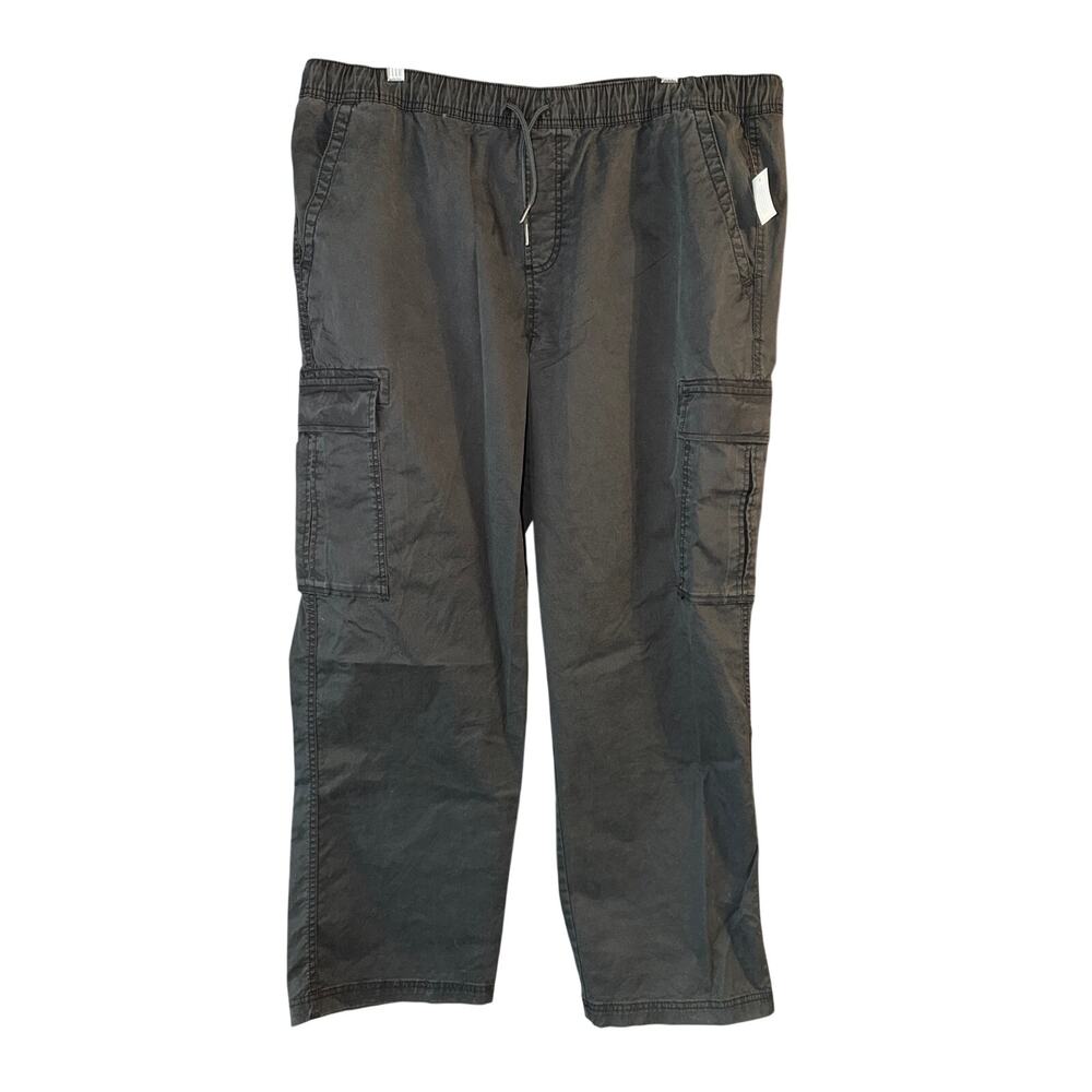 No Boundaries NOBO Men's Grey Shadow Drawstring Cargo Pants Size XL 40-42 New